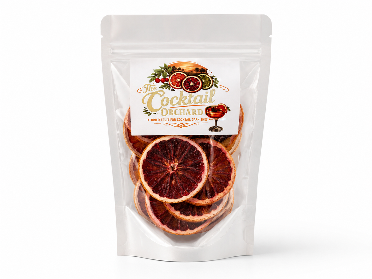 Dehydrated Blood Orange Cocktail Garnishes – 15 Slices